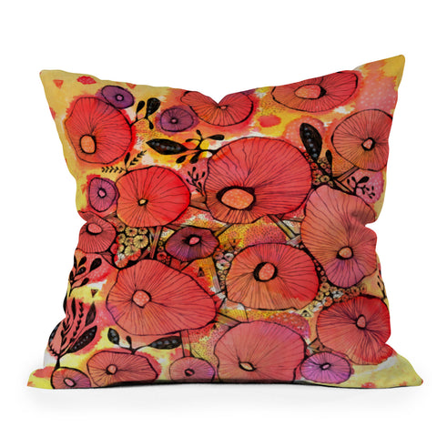 Julia Da Rocha Sea Bloom Throw Pillow