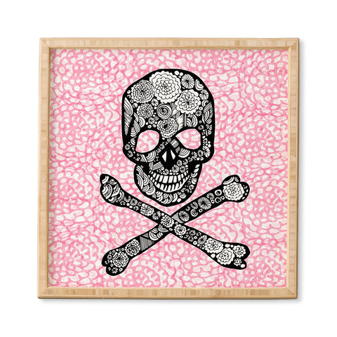Julia Da Rocha Skull N Roses Framed Wall Art