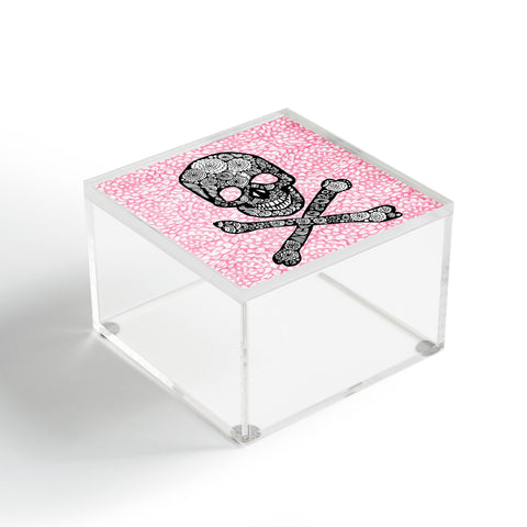 Julia Da Rocha Skull N Roses Acrylic Box