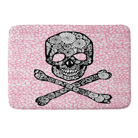 Julia Da Rocha Skull N Roses Memory Foam Bath Mat