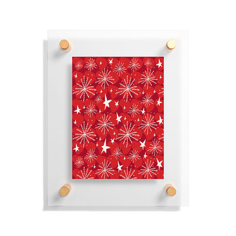 Julia Da Rocha Snow And Stars Floating Acrylic Print