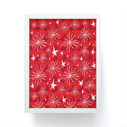 Julia Da Rocha Snow And Stars Framed Mini Art Print