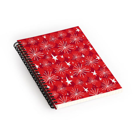 Julia Da Rocha Snow And Stars Spiral Notebook