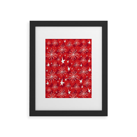 Julia Da Rocha Snow And Stars Framed Art Print