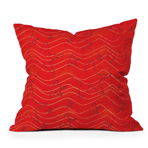 Julia Da Rocha StarFish Throw Pillow