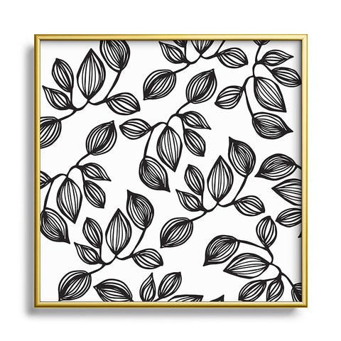 Julia Da Rocha The Leaves Metal Square Framed Art Print