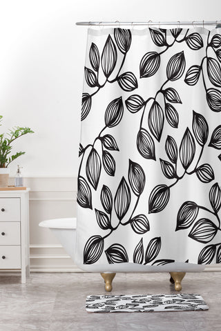 Julia Da Rocha The Leaves Shower Curtain And Mat