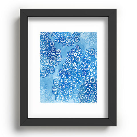 Julia Da Rocha Watercolor Bleu Recessed Framing Rectangle