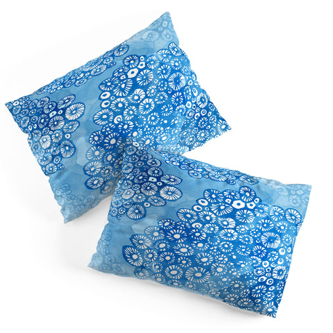 Julia Da Rocha Watercolor Bleu Pillow Shams