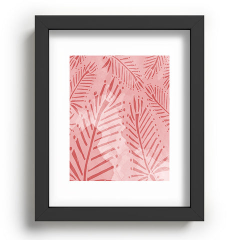 Julia Da Rocha Watercolor Palms Recessed Framing Rectangle