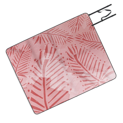 Julia Da Rocha Watercolor Palms Picnic Blanket