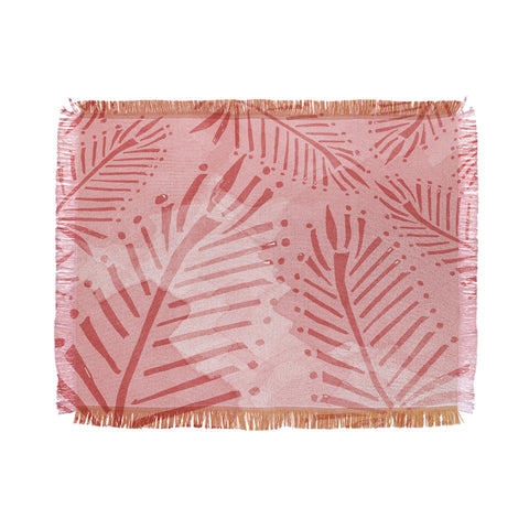 Julia Da Rocha Watercolor Palms Throw Blanket