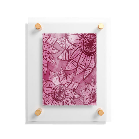 Julia Da Rocha Watercolor Rosa Floating Acrylic Print