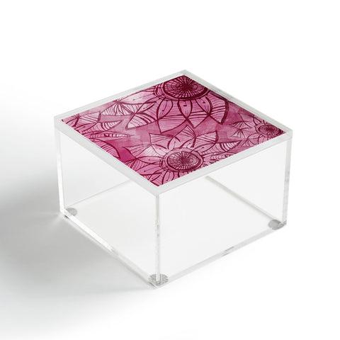Julia Da Rocha Watercolor Rosa Acrylic Box