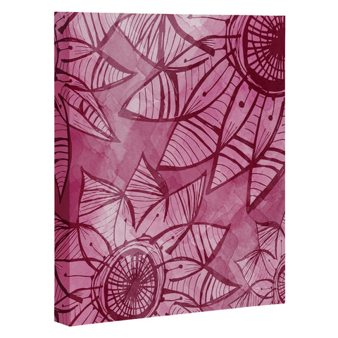 Julia Da Rocha Watercolor Rosa Art Canvas