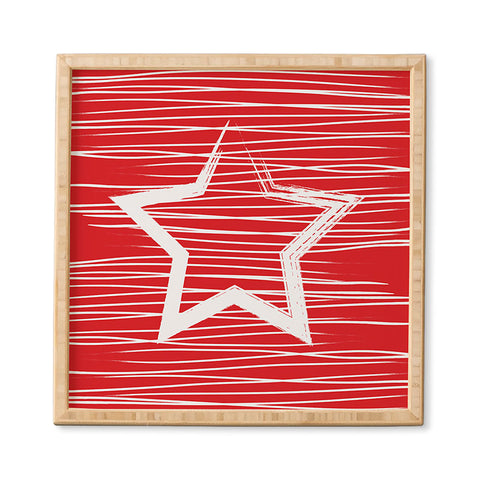 Julia Da Rocha White Star Framed Wall Art