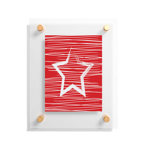 Julia Da Rocha White Star Floating Acrylic Print