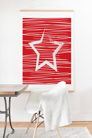 Julia Da Rocha White Star Art Print And Hanger