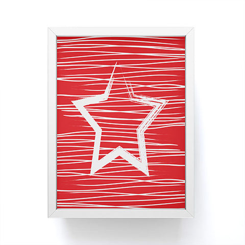 Julia Da Rocha White Star Framed Mini Art Print
