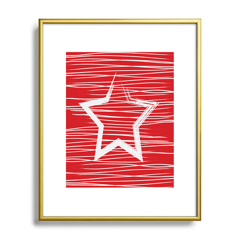 Julia Da Rocha White Star Metal Framed Art Print