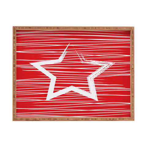 Julia Da Rocha White Star Rectangular Tray