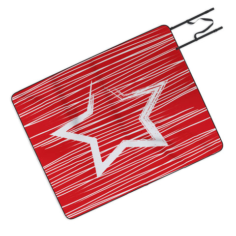Julia Da Rocha White Star Picnic Blanket