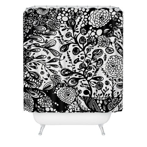 Julia Da Rocha Wild Bouquet Shower Curtain