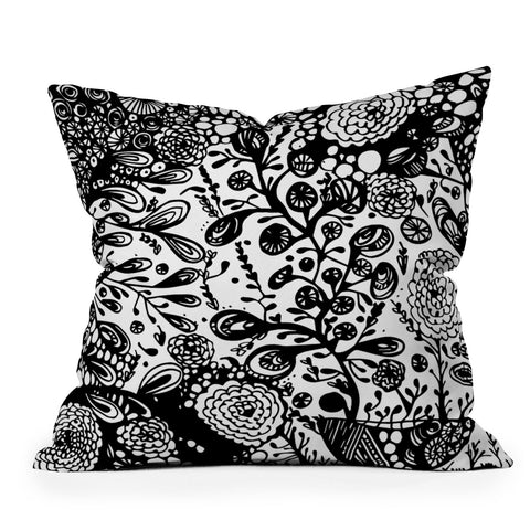 Julia Da Rocha Wild Bouquet Throw Pillow