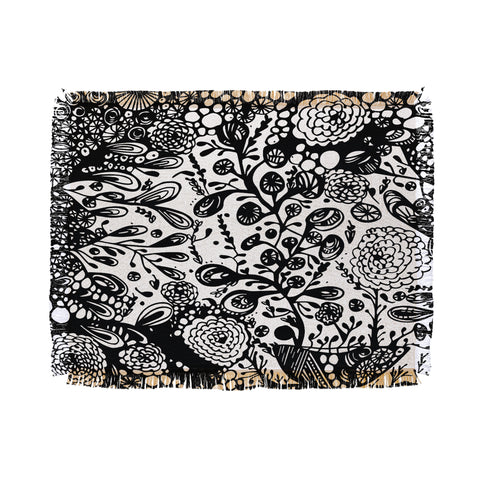 Julia Da Rocha Wild Bouquet Throw Blanket