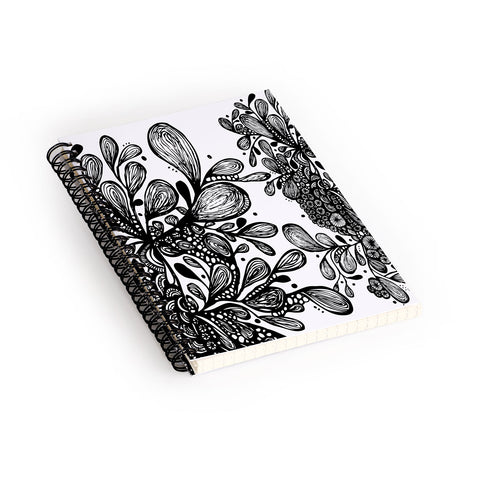 Julia Da Rocha Wild Leaves Spiral Notebook