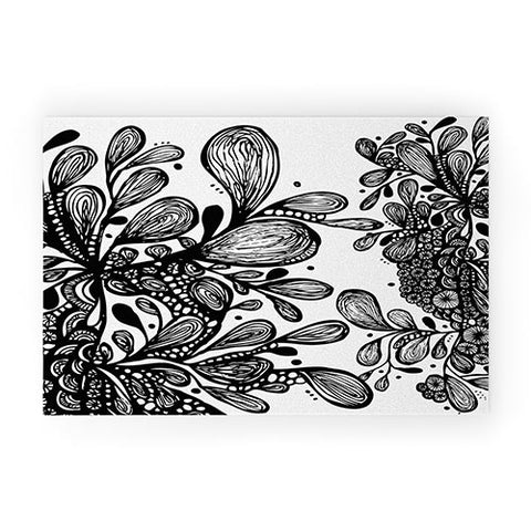 Julia Da Rocha Wild Leaves Welcome Mat