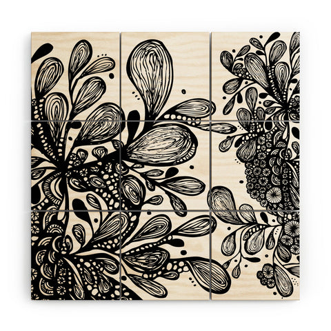 Julia Da Rocha Wild Leaves Wood Wall Mural