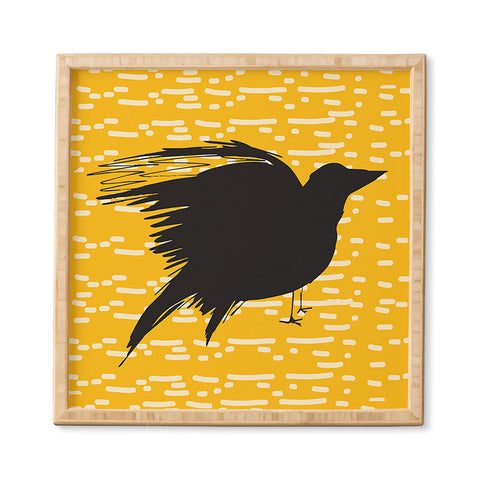 Julia Da Rocha Yellow Crow Framed Wall Art