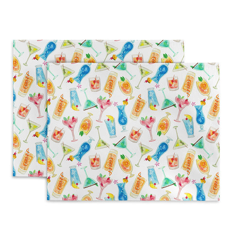 Julia Madoka Colorful cocktails white Placemat