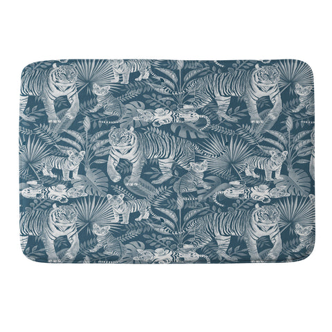 Julia Madoka Family of Tigers Monochrome Memory Foam Bath Mat
