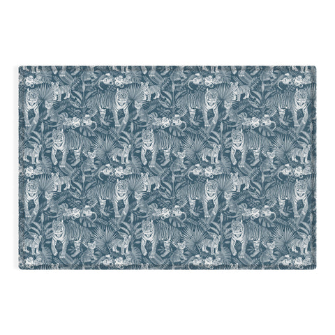 Julia Madoka Family of Tigers Monochrome Outdoor Rug