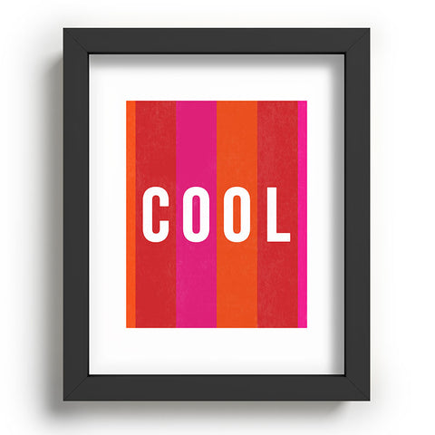 Julia Walck Cool Type on Warm Colors Recessed Framing Rectangle