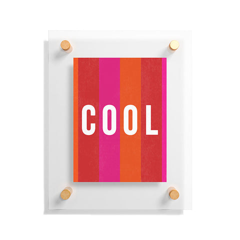 Julia Walck Cool Type on Warm Colors Floating Acrylic Print