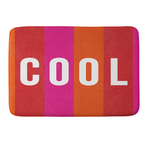 Julia Walck Cool Type on Warm Colors Memory Foam Bath Mat