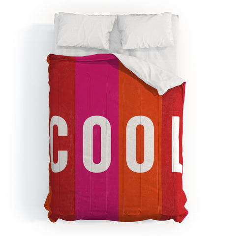 Julia Walck Cool Type on Warm Colors Comforter