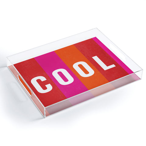 Julia Walck Cool Type on Warm Colors Acrylic Tray