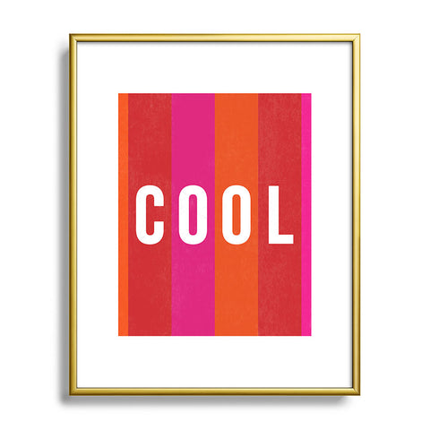 Julia Walck Cool Type on Warm Colors Metal Framed Art Print