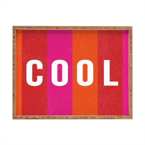 Julia Walck Cool Type on Warm Colors Rectangular Tray