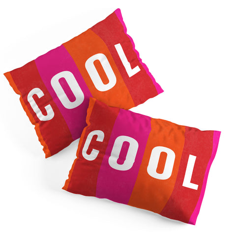 Julia Walck Cool Type on Warm Colors Pillow Shams