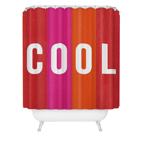 Julia Walck Cool Type on Warm Colors Shower Curtain