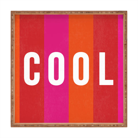 Julia Walck Cool Type on Warm Colors Square Tray