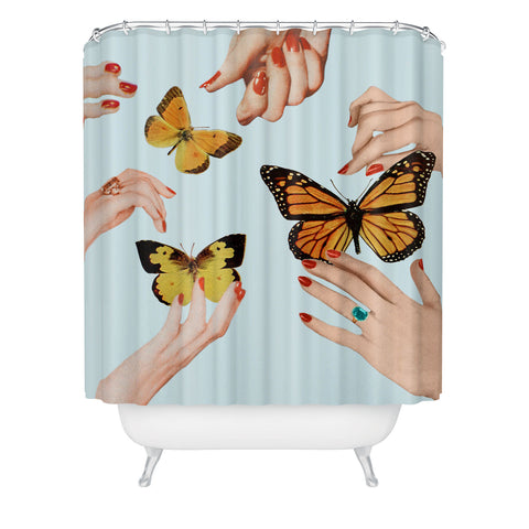 Julia Walck Social Butterflies Shower Curtain
