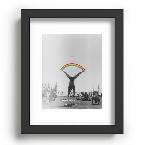 Julia Walck Straddle Rainbow Handstand Recessed Framing Rectangle