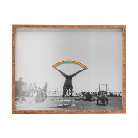 Julia Walck Straddle Rainbow Handstand Rectangular Tray