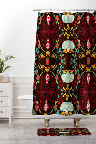 Juliana Curi Birds Especial Shower Curtain And Mat